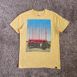 Vans Graphic T-Shirt Classic Yellow Retro Surf Skate Grunge